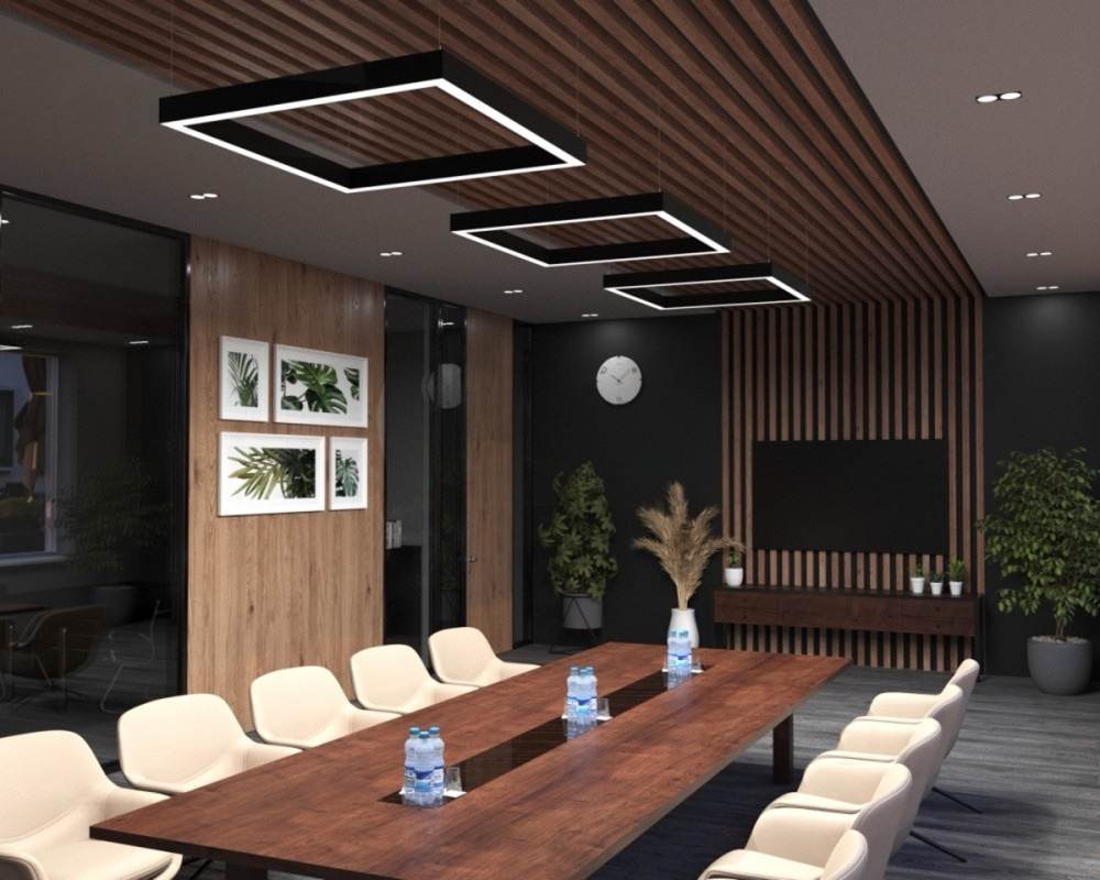 Подвесной LED светильник прямоугольный LP85-FRAME-1000 78Вт 5000К 7176Лм черный 1008х488х80мм DIOLUM