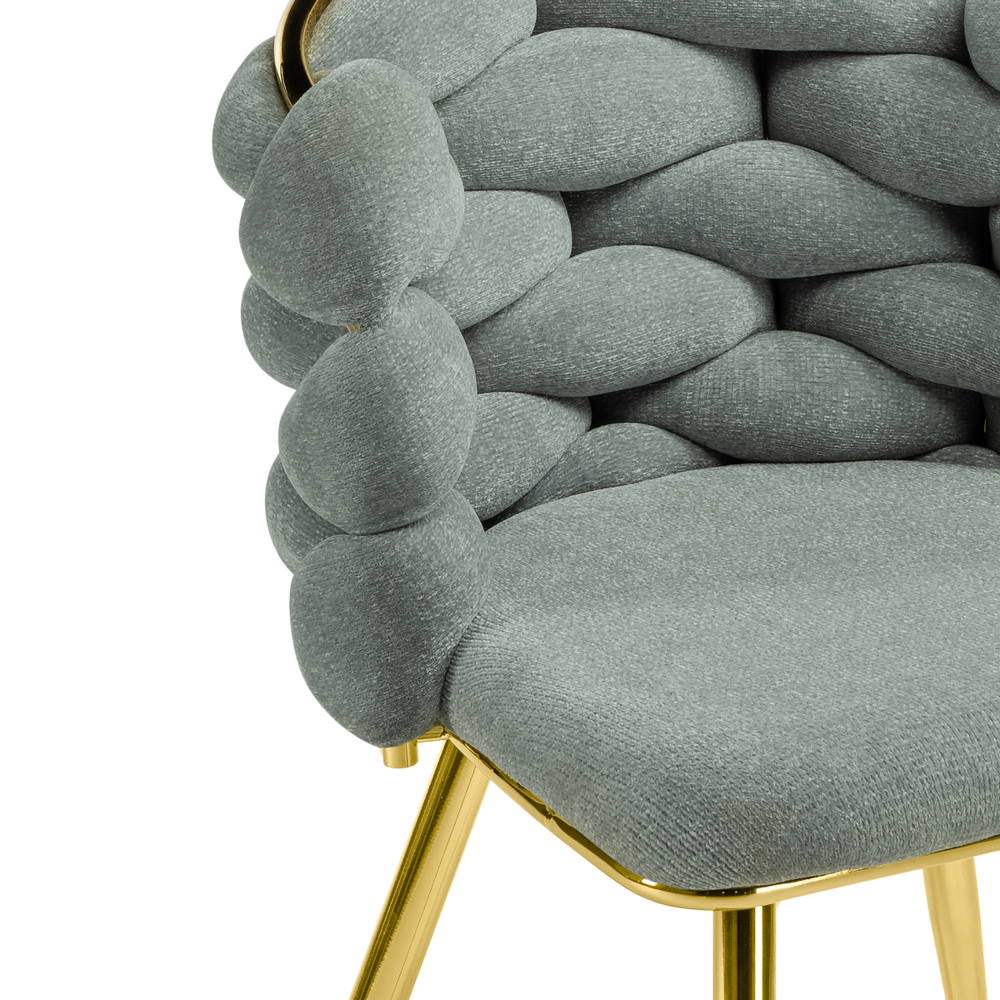 Стул на металлокаркасе Woodville Rendi light gray, gold