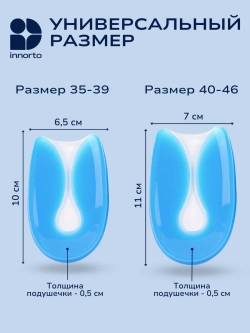 Подпяточники ортопедические силиконовые при пяточной шпоре, пара