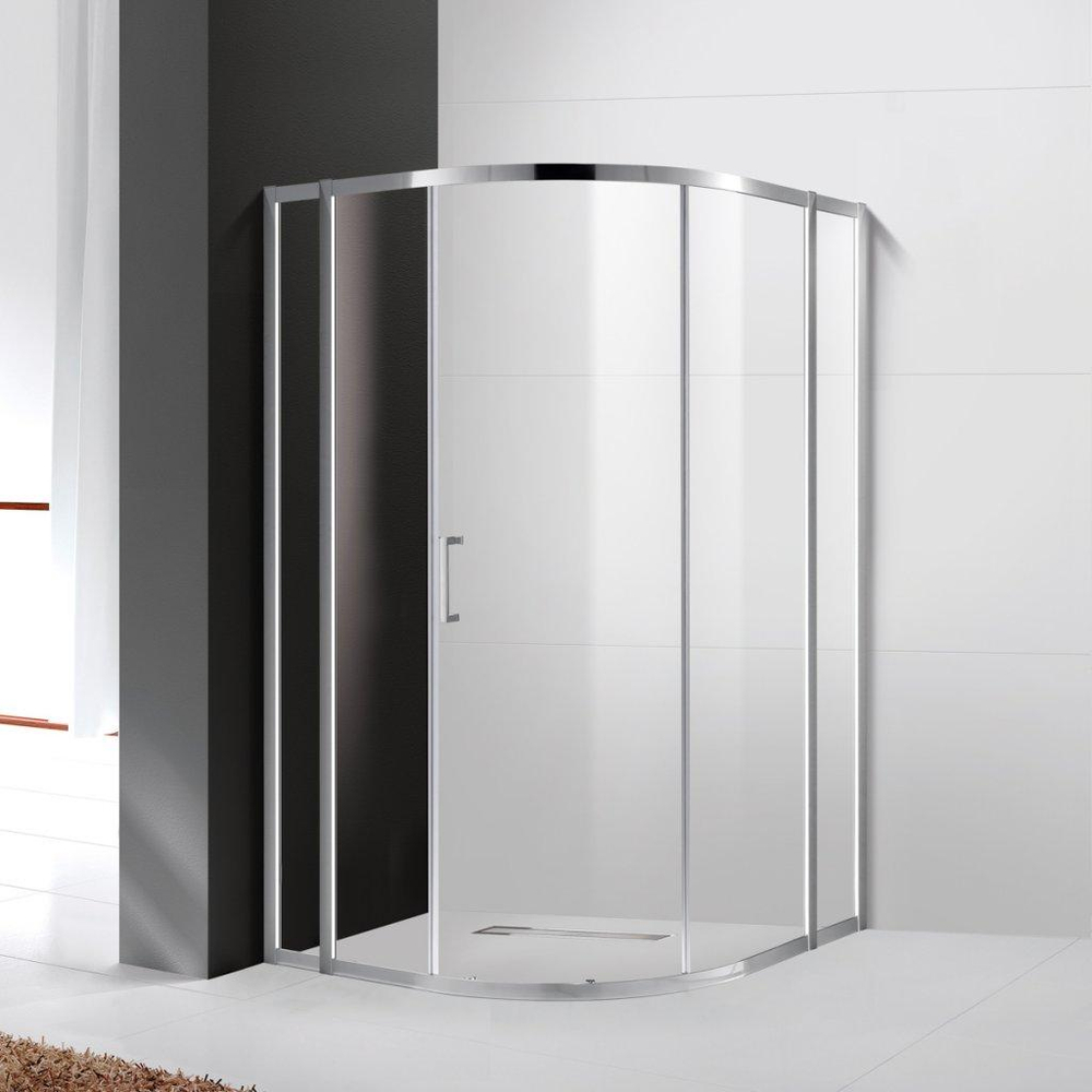 Душевой уголок Cezares MOLVENO-R-11-100+20-C-Cr-IV, 120х120х195, профиль хром, стекло прозрачное