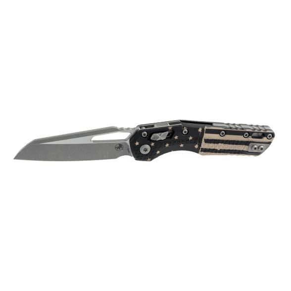 Цена наСкладной нож Microtech MSI USA FLAG, сталь M390, рукоять полимер, черный