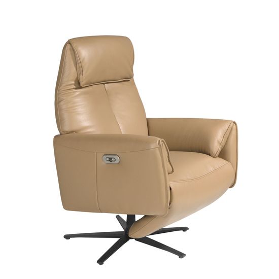 Вращающееся кресло Double Relax/ 5086 с кожаной обивкой Испания