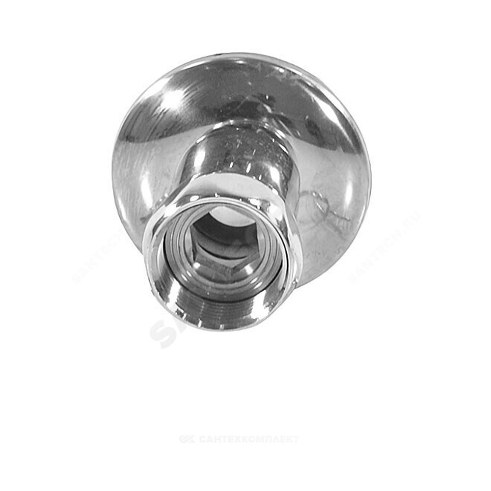 Соединитель для полотенцесушителя латунь Ду 20 3/4"x3/4" нак/гайка/НР прямой хром RCN