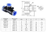 Серия SPE Фитинги цанговые Т-образные / самозажимные SNS pneumatic