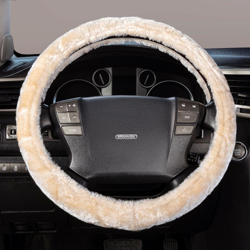 Оплетка руля M Skyway Eco Arctic 2 искусственный мех бежевая