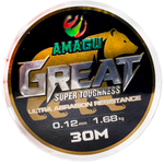 Леска зимняя AMAGU -30c GREAT 0,16 мм 30 метров.