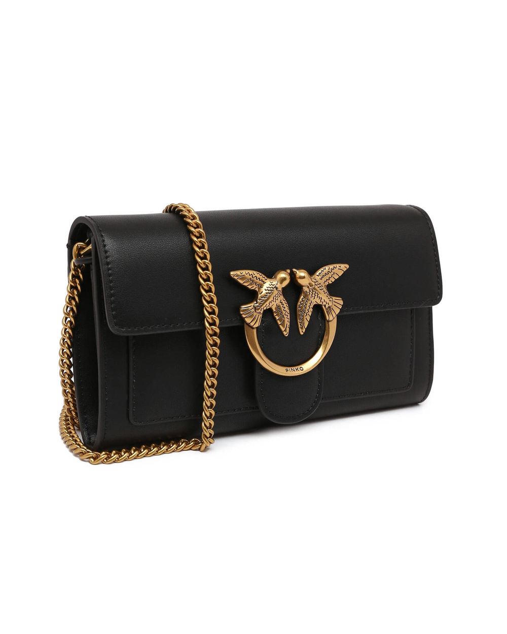 кожаная сумка-мессенджер love one wallet c vitello seta Pinko - черный(100062 A0F1)