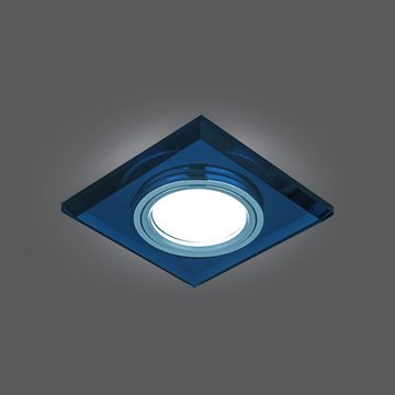 Встраиваемый точечный светильник 1*Gu5.3/LED 4100K BL061 синий/хром Backlight Gauss