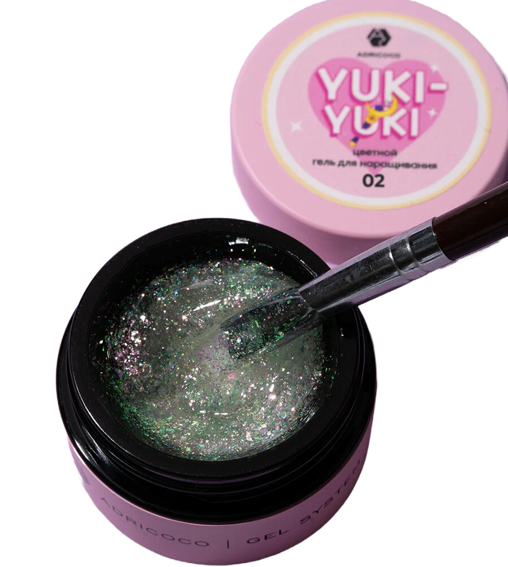 Гель с хлопьями Yuki-Yuki Adricoco №02, 15 мл