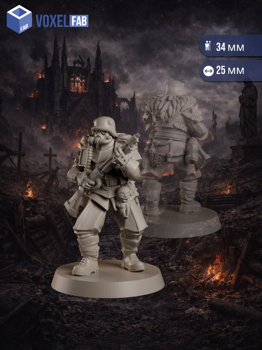 Черные Штурмовики, Легион Еретиков миниатюры для настольных игр РНИ, Trench Crusade