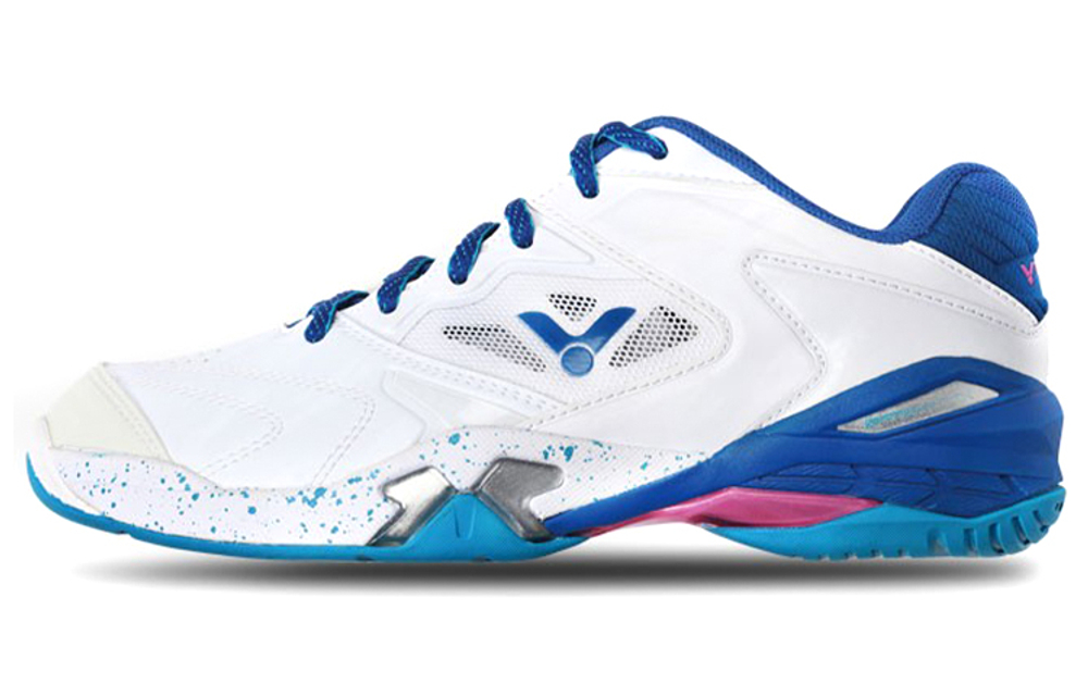 VICTOR 9200cHP Rubber Slip Resistant Cushioning, Wear Resistant Low top Badminton Shoes Unisex White Blue