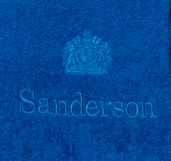 Набор полотенец 3шт Palombella Sanderson Logo Ricamato Эмблема вышита 24 синий