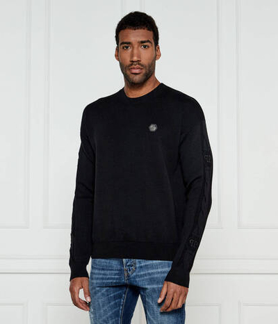Шерстяной свитер Philipp Plein - черный(MKO1421 PTE003N)