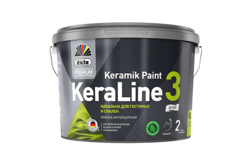 Краска для стен и потолков Dufa Premium KeraLine Keramik Paint 3 глубокоматовая белая база 1