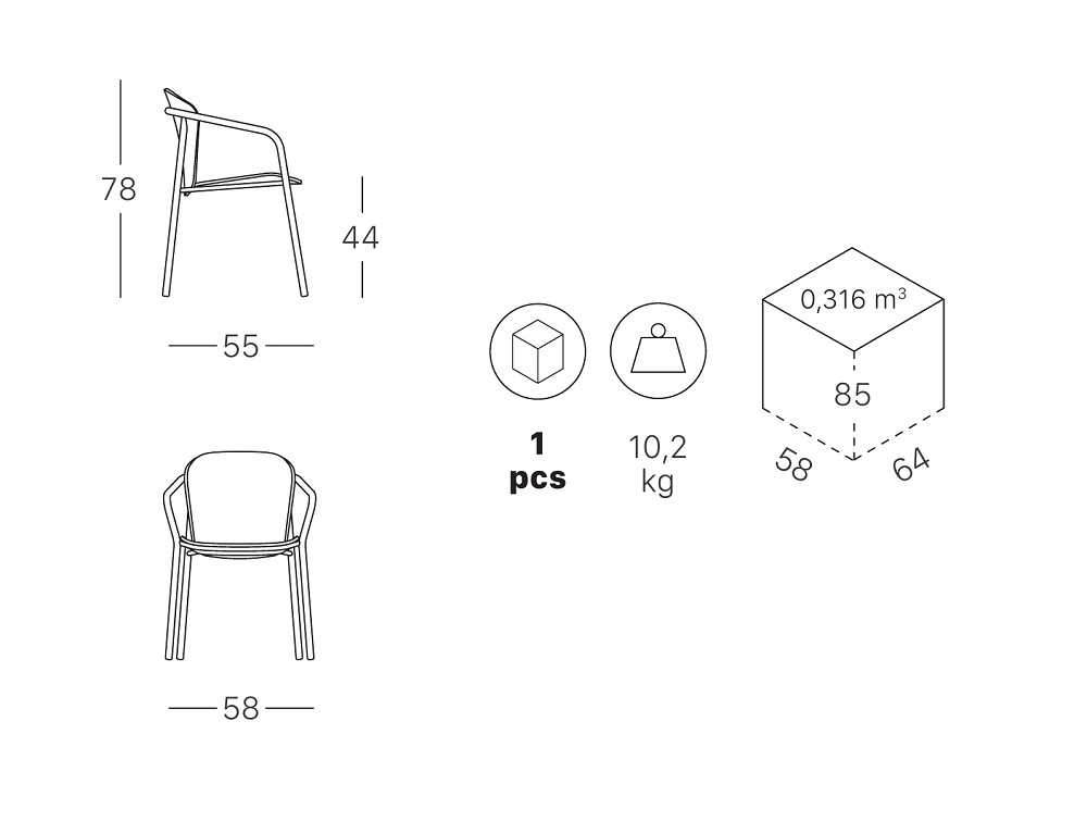 Кресло деревянное Scab Design Finn Metal Wood, матовый никель, бук матовый аквамарин
