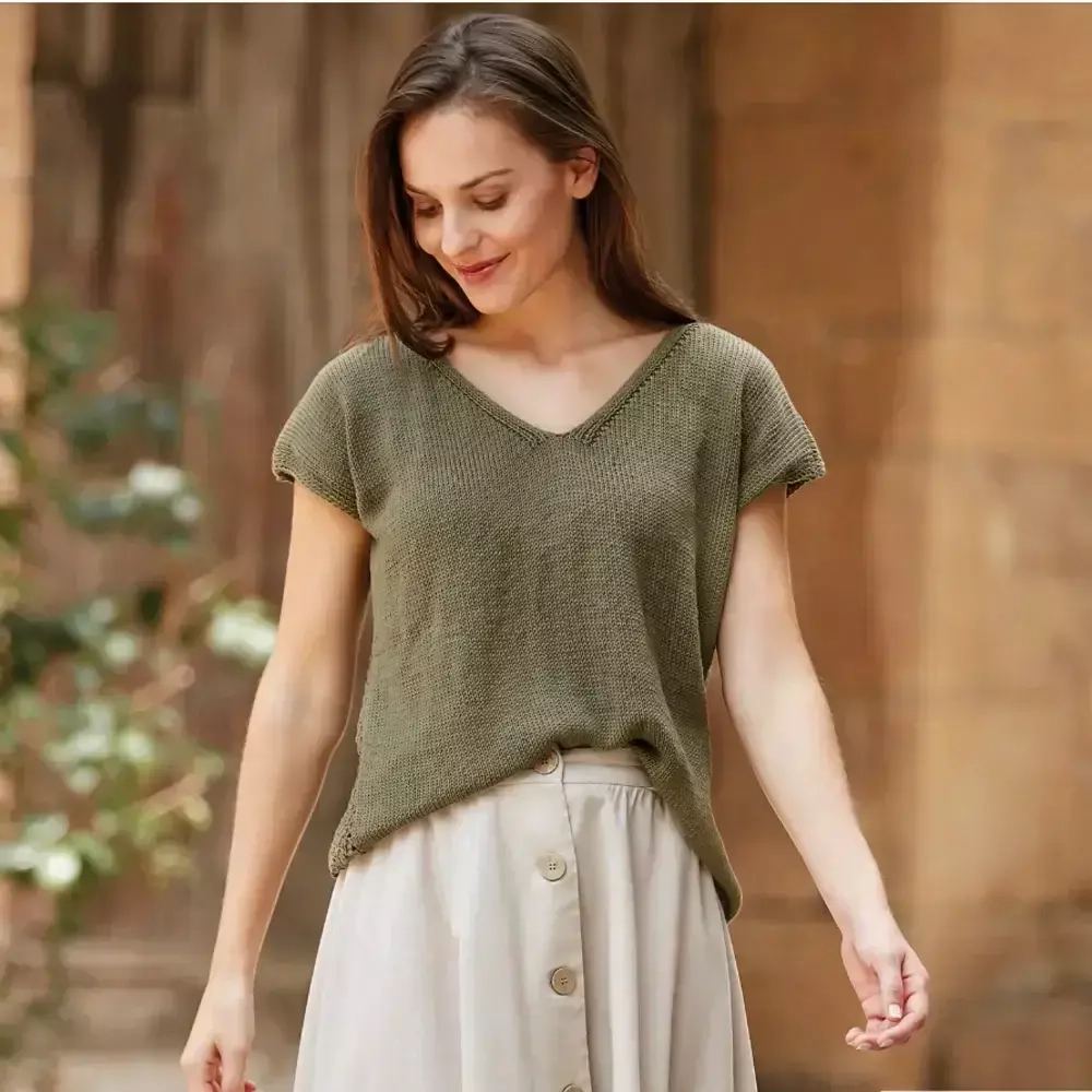 Пряжа Katia Cotton Cashmere - модель топа