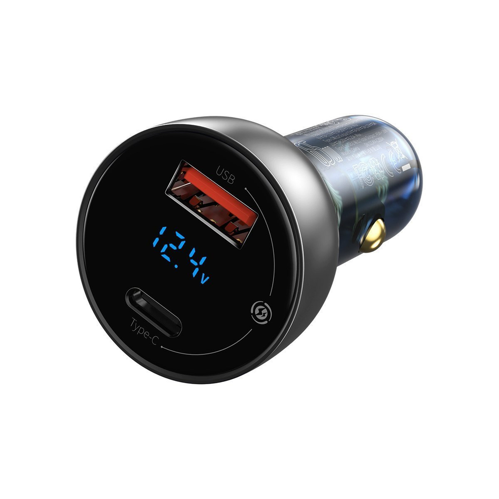 Автомобильная зарядка Baseus Particular Digital Display QC+PPS Dual Quick Charger Car Charger 65W - Light Ochre