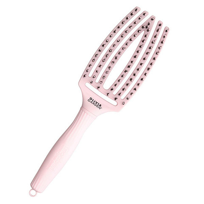 Olivia Garden Щетка для волос Fingerbrush Care Iconic Boar&Nylon Pastel Pink M ID0853