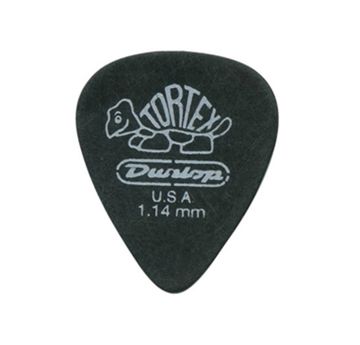 Медиаторы 12шт, 1,14мм, Dunlop 488P1.14 Tortex Pitch Black Standard