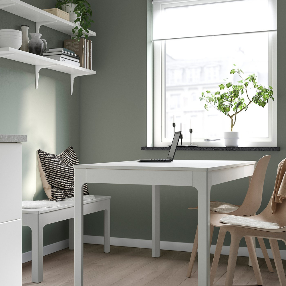 IKEA MALÖRTSMOTT  (ИКЕА МАЛЁРТСМОТТ)  -  Подушка на стул - белый 32 см