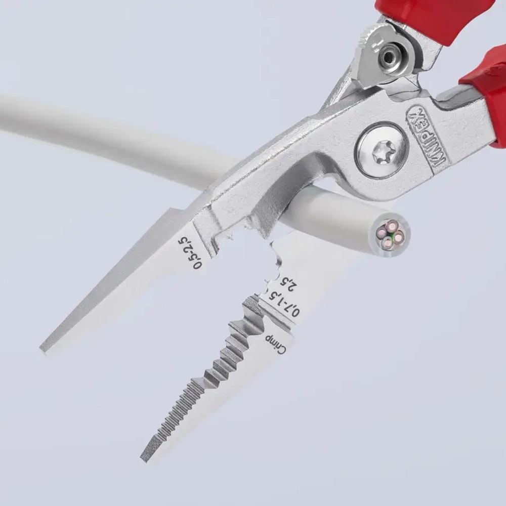 Электромонтажные клещи хромированные 200 мм Knipex 13 96 200 SB