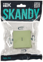 SKANDY Выключатель 1-клавишный с индикацией 10А SK-V07G мятный IEK