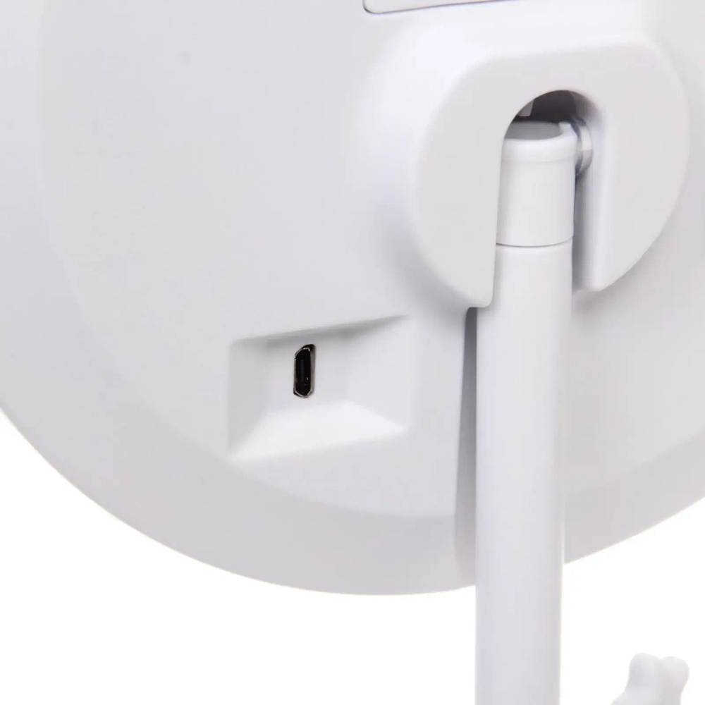 Зеркало настольное с подсветкой на подставке «SVET», цвет белый, USB, 29*5*17см