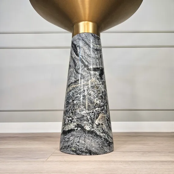 Журнальный столик Iris, Ø45х60 см, мрамор, латунь