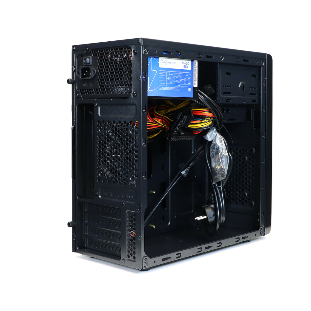 Корпус Mastero BCM-06, БП:450W, mATX, чёрный, 1xFAN, 2xUSB2, 1xUSB3 (MS-BCM-06-450W-FB)