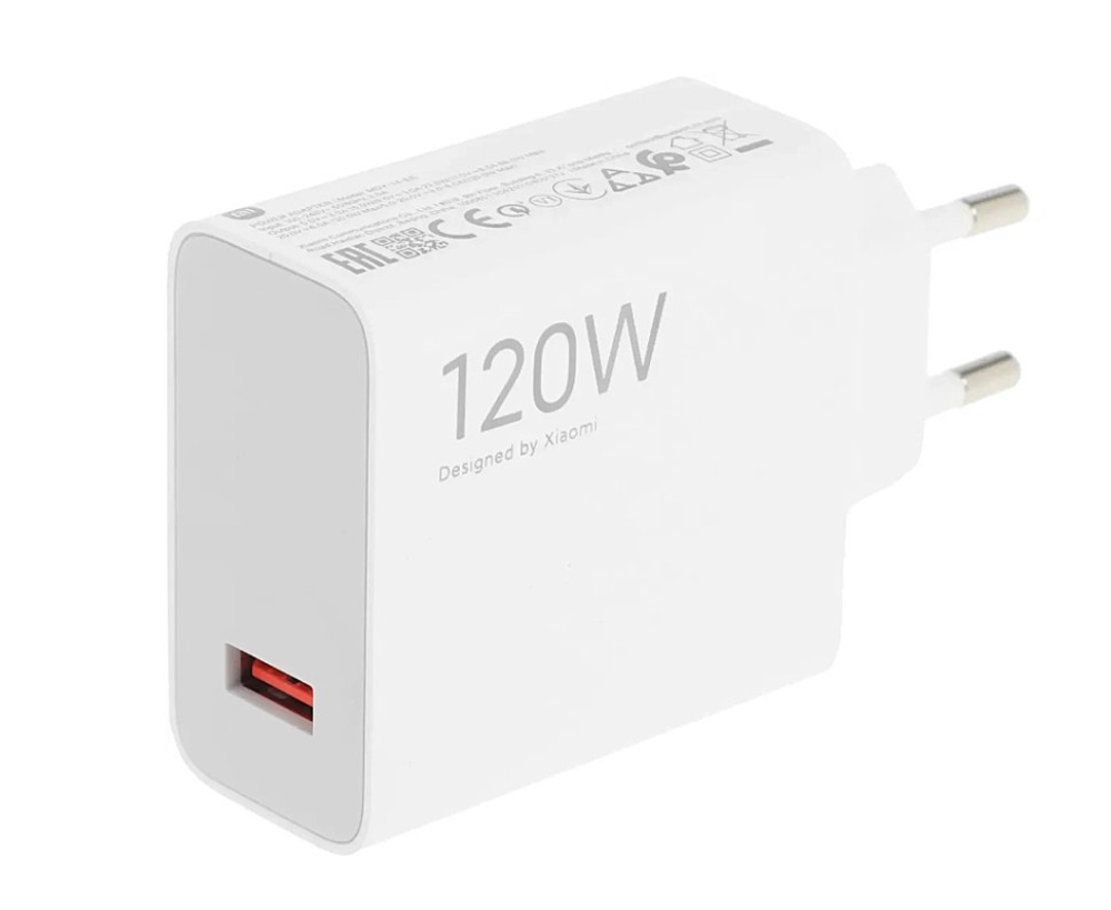 Сетевое зарядное устройство Xiaomi MI 1USB 120W MDY-14-EE с кабелем Type-C белое