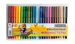 Фломастеры 24цв. CENTROPEN Пингвины, круглые, смываемые, 7790/24