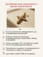 Подвеска крест с муассанитами, серебро 925, родий