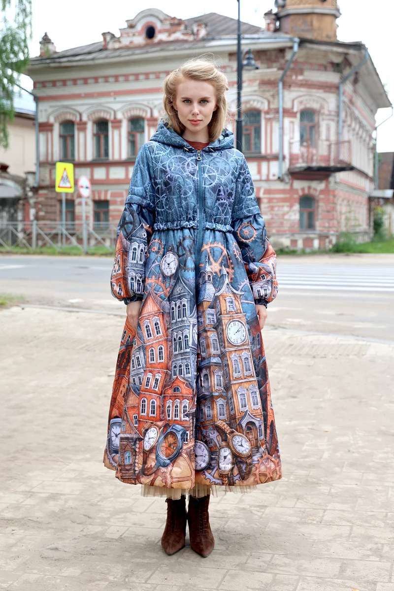 Пальто "Нимфа. Город часовщиков"