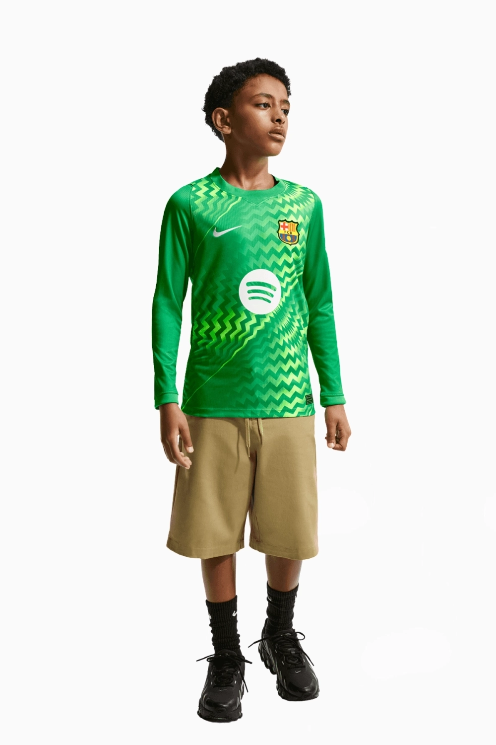 Футболка с длинными рукавами Nike FC Barcelona 26/27 Goalkeeper Stadium Junior - зеленый