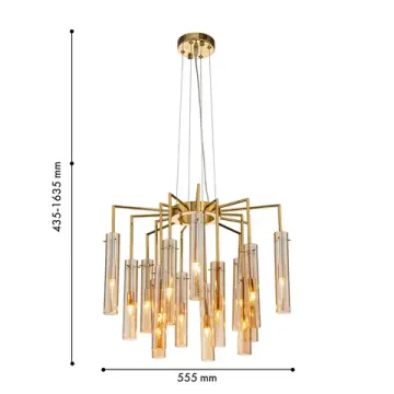Подвесная люстра 15*G9 4500-15P золото Orgel Favourite