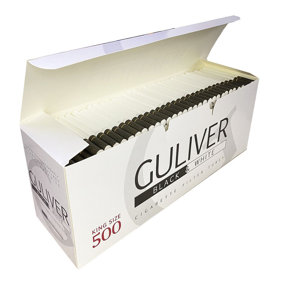 Гильзы для сигарет "Guliwer" Black and white 500шт