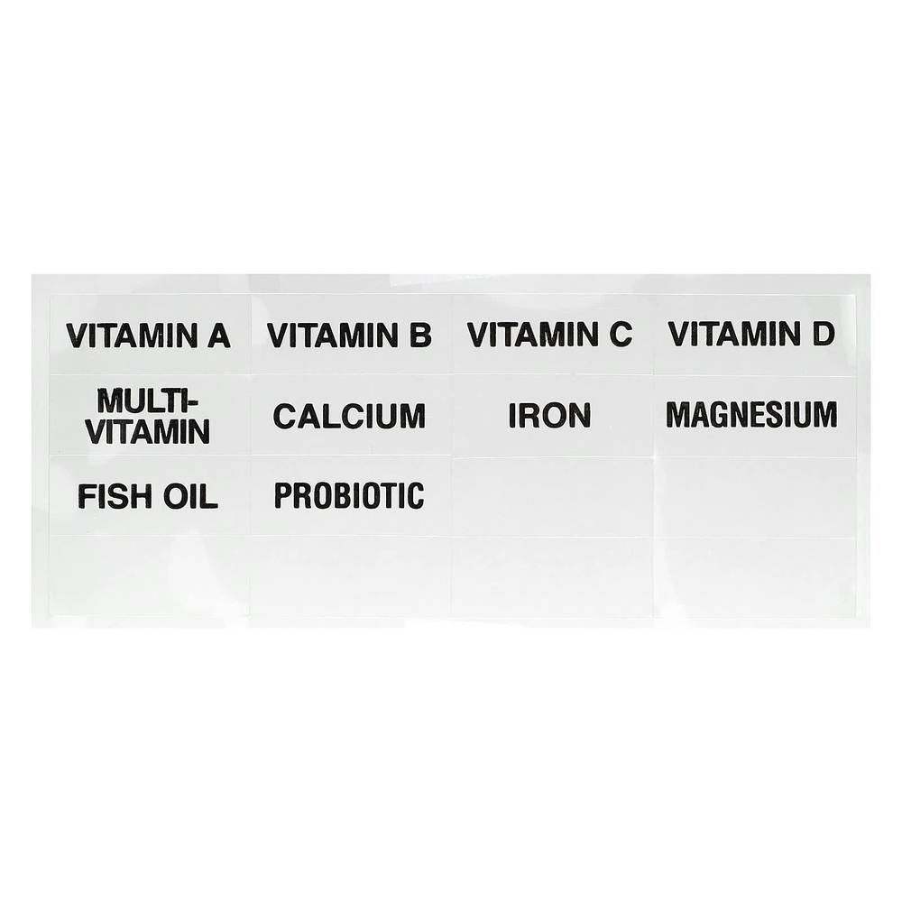 Ezy Dose, Витаминный органайзер с этикетками, синий, 1 шт.