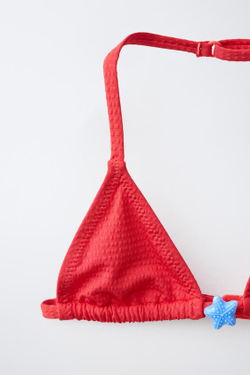 ZARA КУПАЛЬНИК С МОРСКОЙ ЗВЕЗДОЙ, КРАСНЫЙ