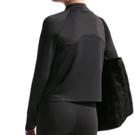 Футболка для девочки Nike Pro Dri-Fit Half Zip Long Sleeve - black/black/white