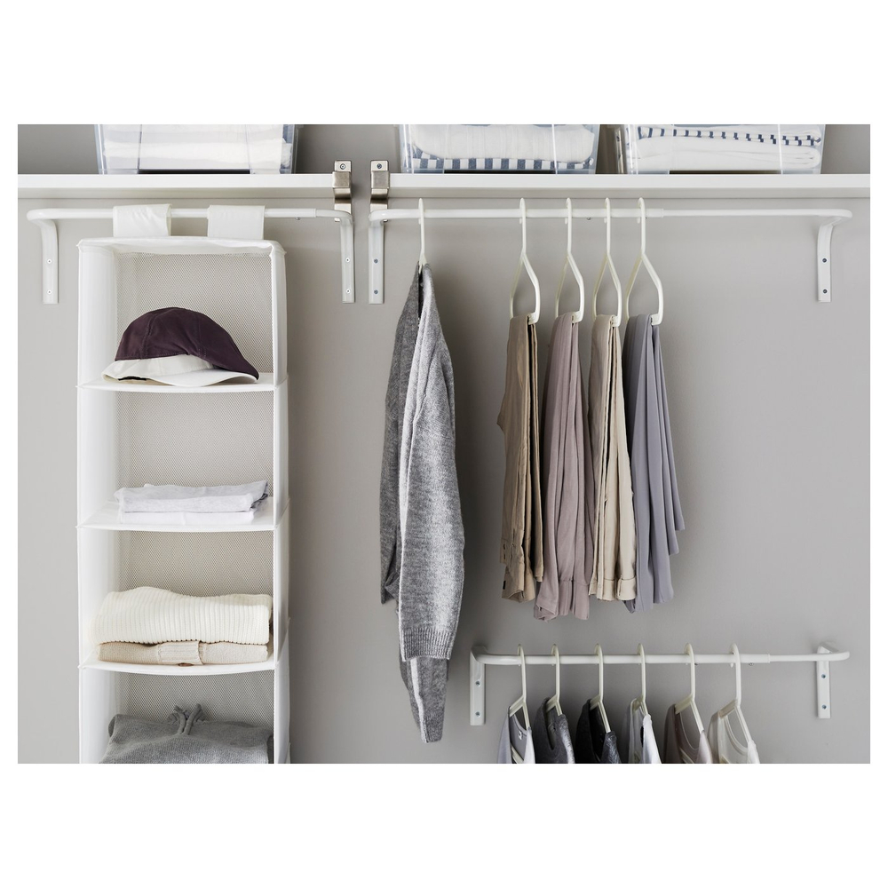 IKEA MULIG  (ИКЕА МУЛИГ)  -  Штанга для одежды - белый 60-90 см
