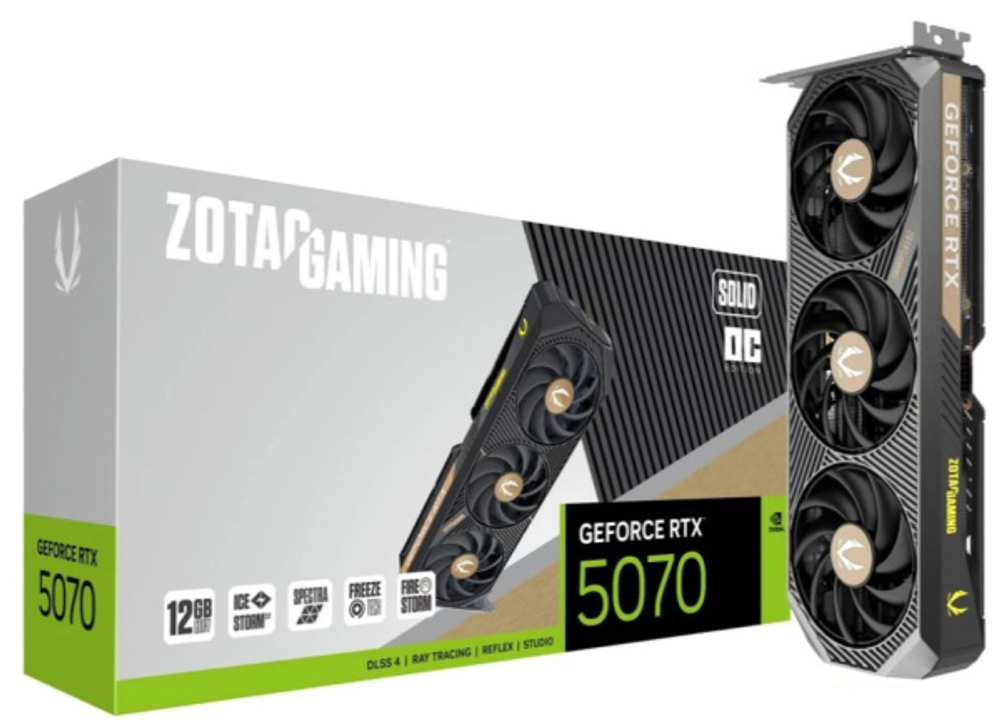 Видеокарта Zotac GeForce RTX 5070 SOLID OC (ZT-B50700J-10P)