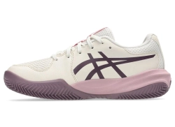 Детские теннисные кроссовки Asics Gel-Resolution X GS Clay - soft oat/dark aubergine