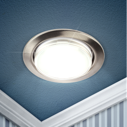 Светильник встраиваемый ЭРА KL35 SN-10 под лампу GX53 сатин никель набор 10 шт | Встраиваемые светильники Для ламп GX53