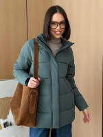 Куртка весенняя удлиненная со съемным капюшоном