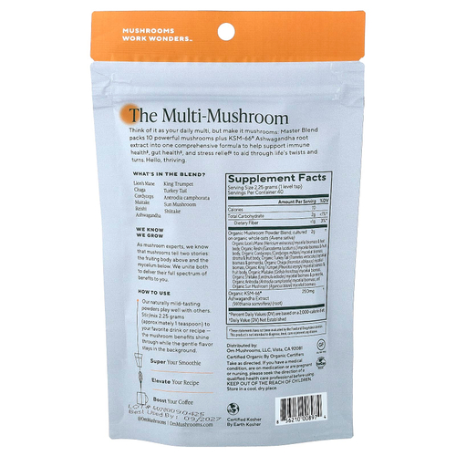 Om Mushrooms, грибной порошок, мастерская смесь с ашвагандой, 90 г (3,17 унции)