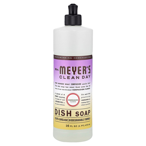 Mrs. Meyers Clean Day, Мыло для посуды, цветок сострадания, 473 мл (16 жидк. Унций)
