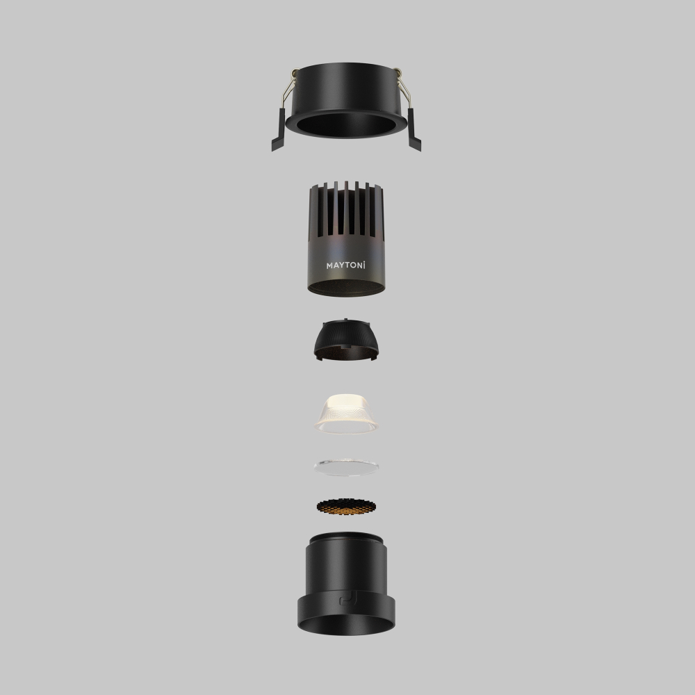 Встраиваемый светодиодный светильник Maytoni Dip DL116-10W-3K-B