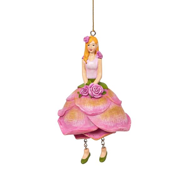 Фигурка декоративная Fiebiger Floristik: Blumenmädchen (цветочная фея) Роза, 850018-450