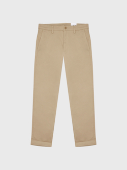 Брюки Calvin Klein Tapered Leg Cropped Chinos Travertine