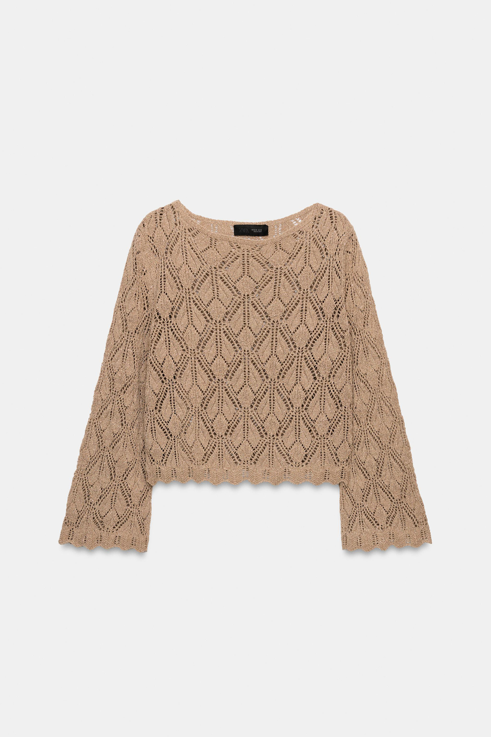 ДЖЕМПЕР ВЯЗКИ ПОЙНТЕЛЛЬ С МЕТАЛЛИЗИРОВАННОЙ НИТЬЮ — ZARA